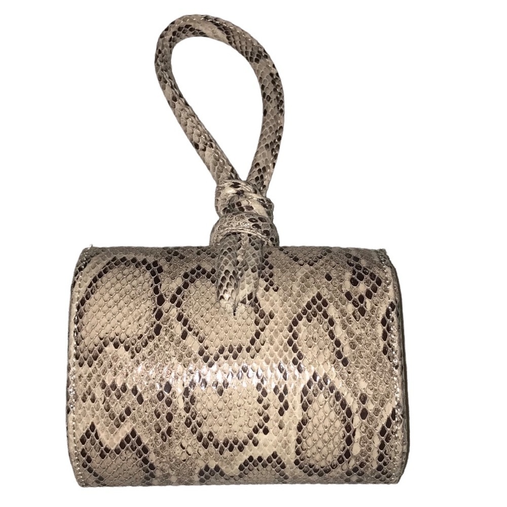 Top Shop Snake Pattern Mini Grab Bag Knot Loop Closure - Picture 2 of 8